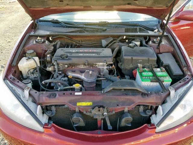 4T1BE32K15U010686 - 2005 TOYOTA CAMRY LE RED photo 7