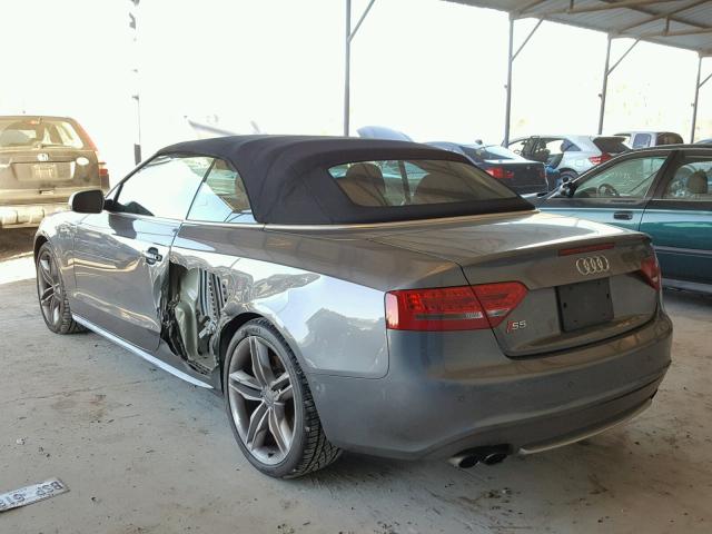 WAUVGAFH9CN001480 - 2012 AUDI S5 PRESTIG GRAY photo 3