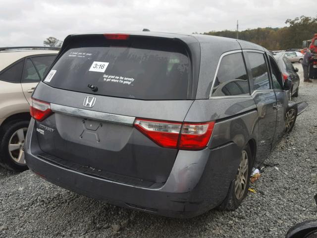 5FNRL5H66CB029819 - 2012 HONDA ODYSSEY EX GRAY photo 4