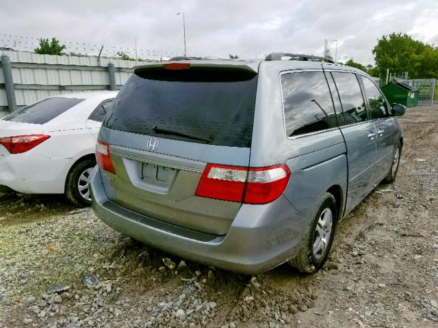 5FNRL38797B007994 - 2007 HONDA ODYSSEY EX GREEN photo 4