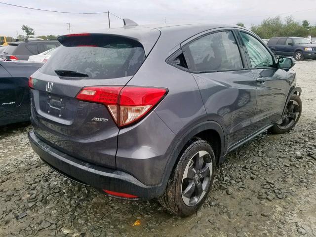 3CZRU6H52JG702889 - 2018 HONDA HR-V EX GRAY photo 4