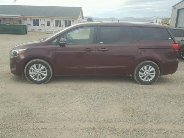 KNDMB5C16J6398181 - 2018 KIA SEDONA LX MAROON photo 9