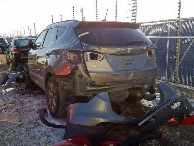 5XYZUDLB6GG314367 - 2016 HYUNDAI SANTA FE S GRAY photo 3