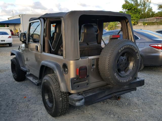 1J4FA49S43P364396 - 2003 JEEP WRANGLER / GRAY photo 3