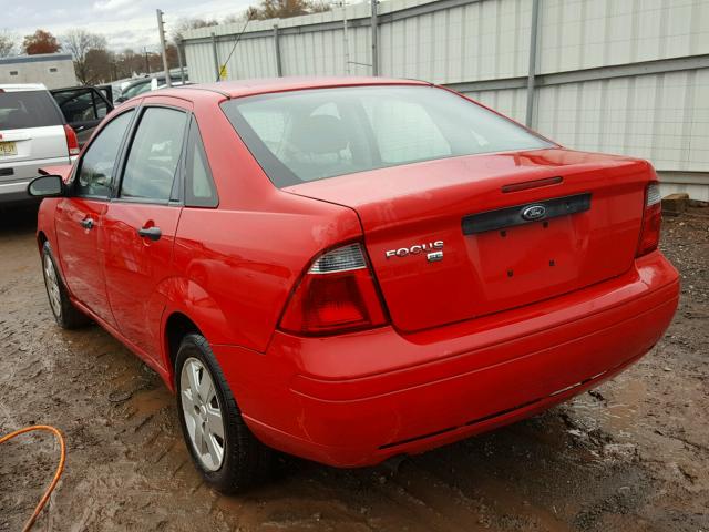 1FAFP34N37W336218 - 2007 FORD FOCUS ZX4 RED photo 3