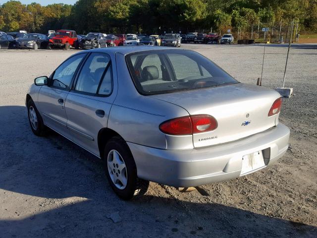 1G1JC524X17331114 - 2001 CHEVROLET CAVALIER B SILVER photo 3