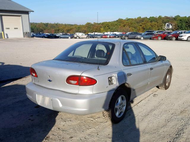 1G1JC524X17331114 - 2001 CHEVROLET CAVALIER B SILVER photo 4