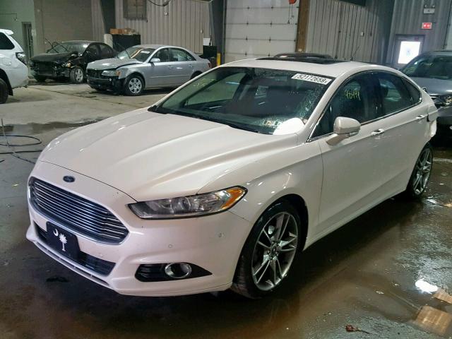 3FA6P0K9XDR124855 - 2013 FORD FUSION TIT WHITE photo 2