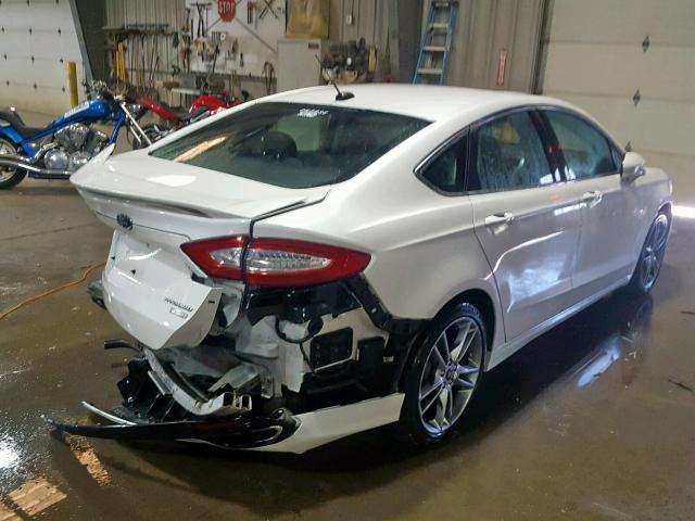 3FA6P0K9XDR124855 - 2013 FORD FUSION TIT WHITE photo 4