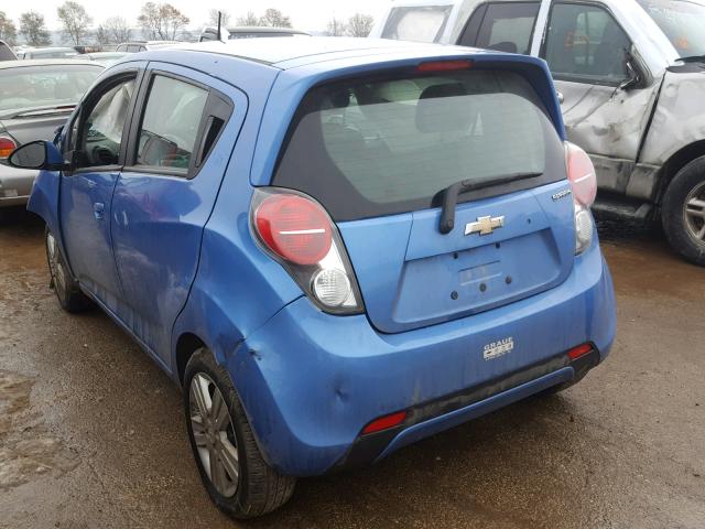 KL8CD6S91EC509206 - 2014 CHEVROLET SPARK 1LT BLUE photo 3