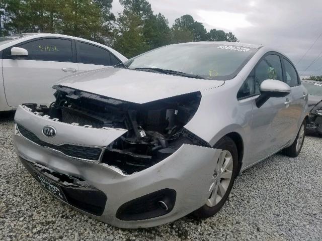 KNADN5A38D6282980 - 2013 KIA RIO EX SILVER photo 2