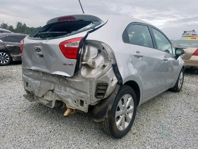 KNADN5A38D6282980 - 2013 KIA RIO EX SILVER photo 4