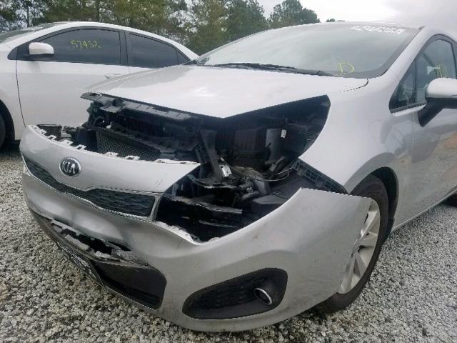 KNADN5A38D6282980 - 2013 KIA RIO EX SILVER photo 9