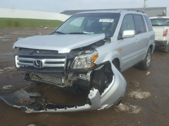 5FNYF18388B019267 - 2008 HONDA PILOT SE SILVER photo 2