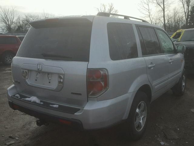 5FNYF18388B019267 - 2008 HONDA PILOT SE SILVER photo 4