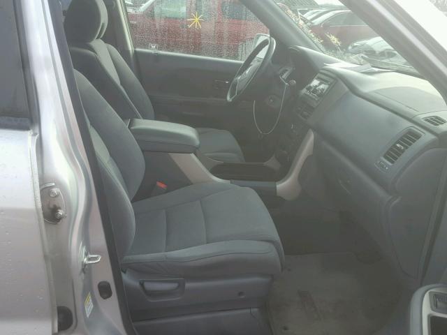 5FNYF18388B019267 - 2008 HONDA PILOT SE SILVER photo 5