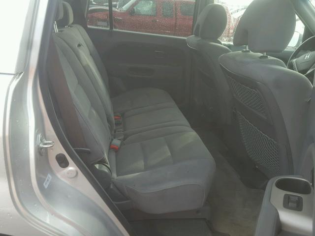 5FNYF18388B019267 - 2008 HONDA PILOT SE SILVER photo 6