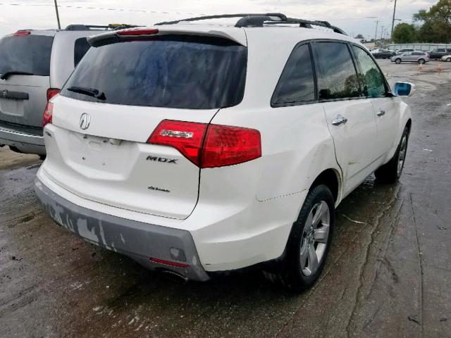 2HNYD28857H548363 - 2007 ACURA MDX SPORT WHITE photo 4