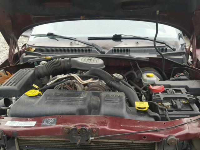 1B7GG2AX81S140935 - 2001 DODGE DAKOTA QUA RED photo 7