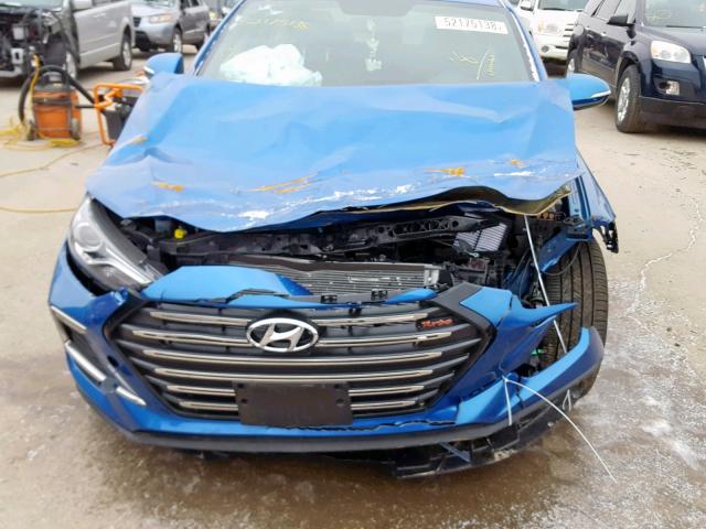 KMHD04LB3JU637024 - 2018 HYUNDAI ELANTRA SP BLUE photo 9