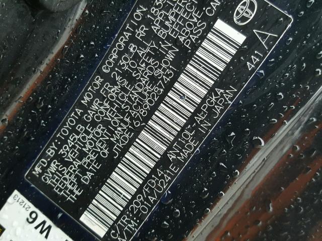 JTKDE167890287431 - 2009 TOYOTA SCION TC ნაცრისფერი ფოტო 10