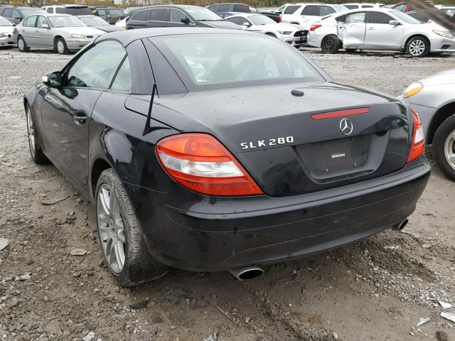 WDBWK54F38F178895 - 2008 MERCEDES-BENZ SLK 280 BLACK photo 3