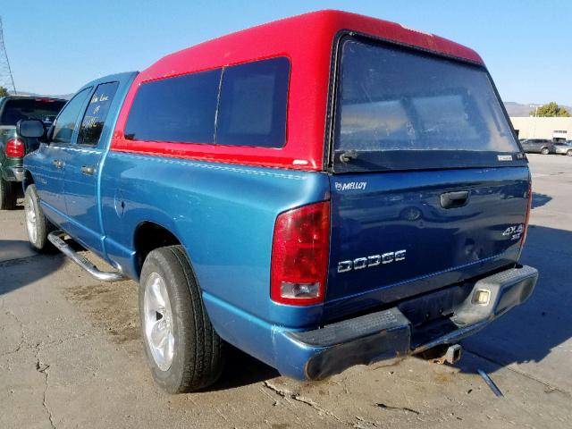 1D7HU18Z43S187466 - 2003 DODGE RAM 1500 S BLUE photo 3