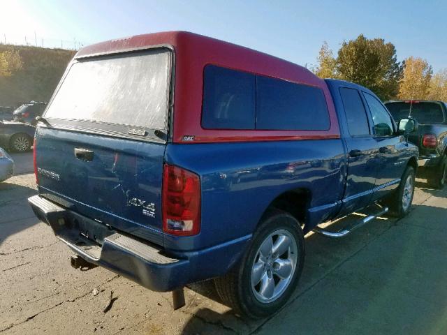 1D7HU18Z43S187466 - 2003 DODGE RAM 1500 S BLUE photo 4