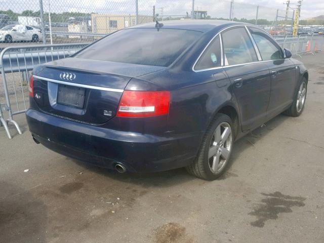 WAUDH74F98N169320 - 2008 AUDI A6 3.2 QUA BLUE photo 4