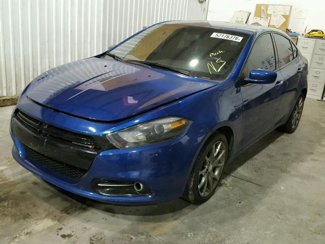 1C3CDFBB9ED673263 - 2014 DODGE DART SXT BLUE photo 2