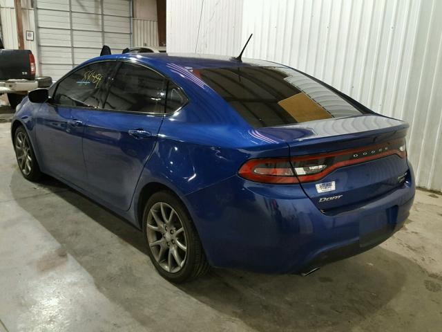 1C3CDFBB9ED673263 - 2014 DODGE DART SXT BLUE photo 3