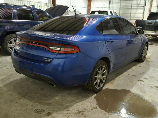 1C3CDFBB9ED673263 - 2014 DODGE DART SXT BLUE photo 4