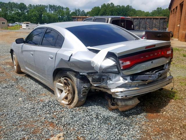 2C3CDXATXCH263961 - 2012 DODGE CHARGER PO SILVER photo 3