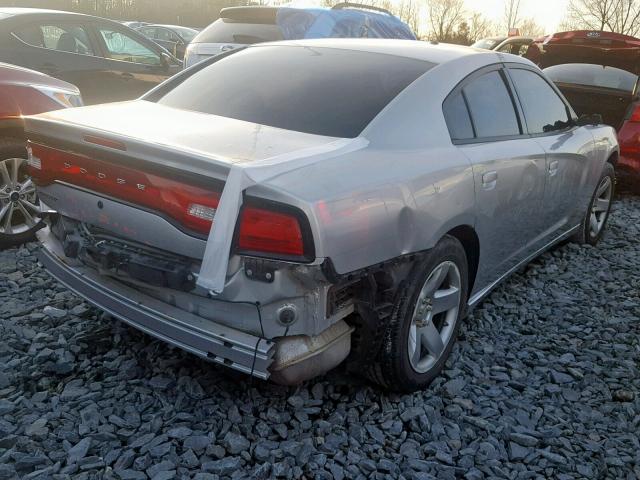 2C3CDXATXCH263961 - 2012 DODGE CHARGER PO SILVER photo 4