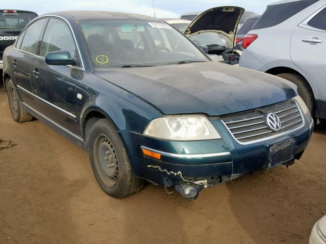 WVWPD63B81P134654 - 2001 VOLKSWAGEN PASSAT GLS GREEN photo 1