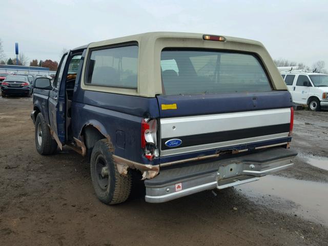 1FMEU15H0SLB26726 - 1995 FORD BRONCO U10 BLUE photo 3