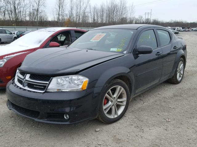 1B3BD1FGXBN506868 - 2011 DODGE AVENGER MA BLACK photo 2