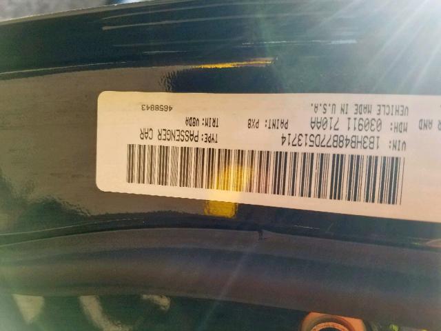 1B3HB48B77D513714 - 2007 DODGE CALIBER SX BLACK photo 10