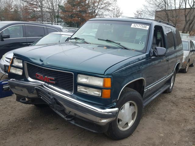 1GKEK13R0XJ713327 - 1999 GMC YUKON GREEN photo 2