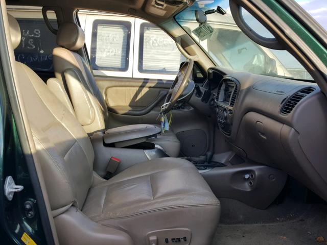 5TDBT48A32S127362 - 2002 TOYOTA SEQUOIA LI GREEN photo 5