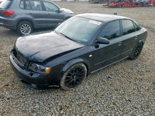 WAULC68E74A212155 - 2004 AUDI A4 1.8T QU BLACK photo 2