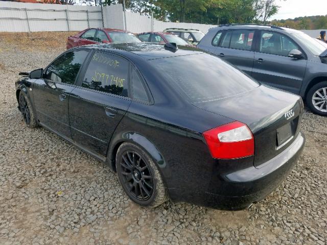 WAULC68E74A212155 - 2004 AUDI A4 1.8T QU BLACK photo 3