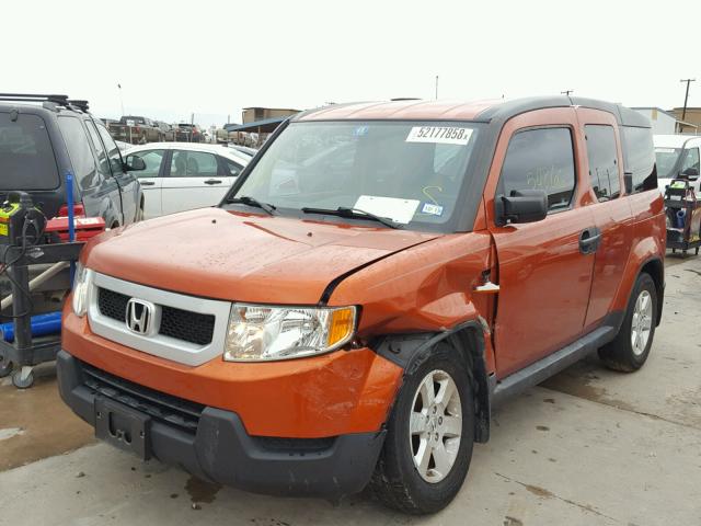 5J6YH187X9L004694 - 2009 HONDA ELEMENT EX ORANGE photo 2