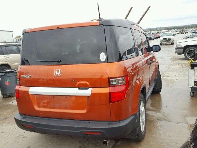 5J6YH187X9L004694 - 2009 HONDA ELEMENT EX ORANGE photo 4