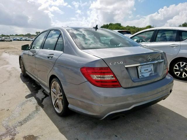 WDDGF4HB5CA621796 - 2012 MERCEDES-BENZ C 250 SILVER photo 3