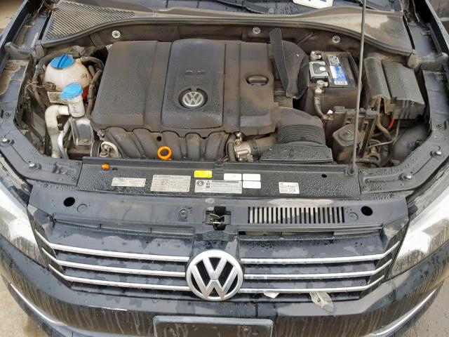 1VWAP7A36CC014504 - 2012 VOLKSWAGEN PASSAT S BLACK photo 7