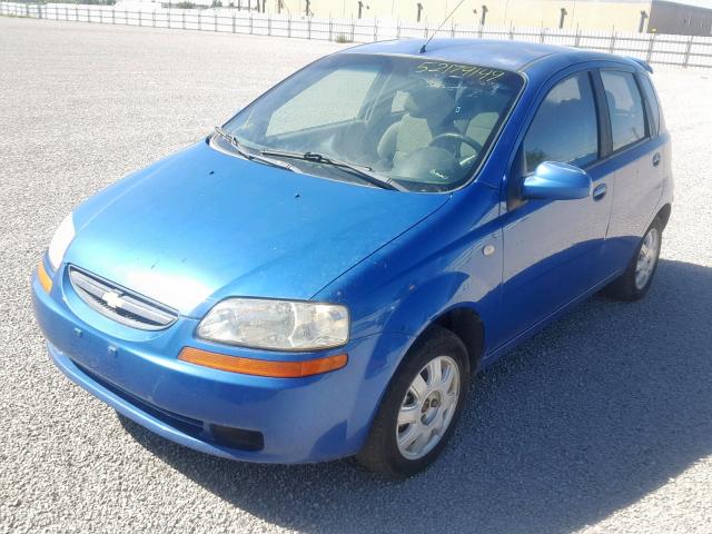 KL1TG62605B387665 - 2005 CHEVROLET AVEO LT BLUE photo 2