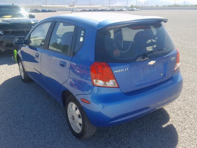 KL1TG62605B387665 - 2005 CHEVROLET AVEO LT BLUE photo 3