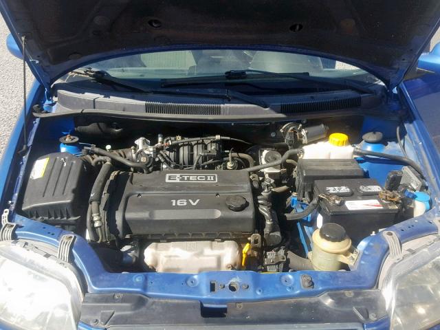 KL1TG62605B387665 - 2005 CHEVROLET AVEO LT BLUE photo 7