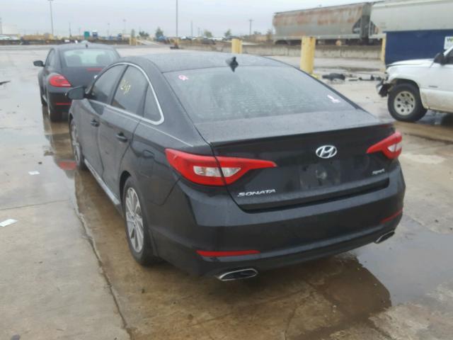 5NPE34AF6FH071190 - 2015 HYUNDAI SONATA SPO BLACK photo 3